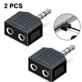 thumbnail image 1 of 3.5 one point two audio adapter 3.5 revolution two 3.5 female headphone adapter couple plug, 1 of 2
