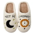 thumbnail image 1 of Pantuflas invierno Meet Me At Midnight para mujeres y hombres (blanco 38-39 talla 37-38 pies), 1 of 9