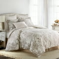 thumbnail image 3 of Levtex Home - Bennett Taupe Duvet Cover Set - Twin Duvet Cover + One Standard Pillow Case - Floral Paisley - Taupe and Cream - Duvet Cover (68 x 88in.) and Pillow Case (26 x 20in.) - Cotton, 3 of 6