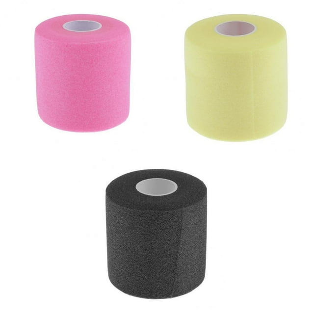 Cinta atlética elástica Baoblaze 3 piezas vendaje muscular color rosa y rojo