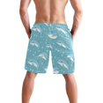 thumbnail image 3 of Dailycode Men's Quick Dry Swim Trunks Beach Shorts Casual Summer Board Shorts with Pockets, Cartoon Cute Dolphins, 3 of 8