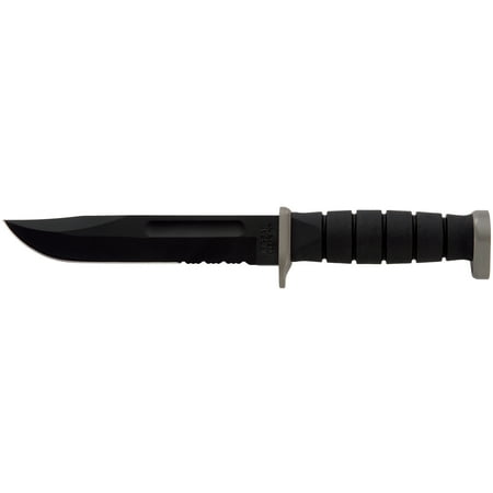 Ka Bar Knives Aluminum Knife - Ka-Bar D2 Fighting/Utility Knife, Serrated Black Cordura Sheath