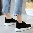 thumbnail image 4 of XIAQUJ Chaussures en Maille pour Femmes d'Extérieur Décontractées à Enfiler Semelles Confortables Chaussures de Course Sport Espadrilles Mode pour Femmes Noir 8(40), 4 of 7