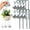 8PCS, variant on Jollgii Mini Disco Ball Garden Stake, Waterproof Disco Ball Garden Stakes, Mirror Silver Glitter Plant Stake Ornaments for Outdoor Patio Lawn Pathway(1.2" Ball+7.9" Pole,1PC)