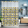 thumbnail image 2 of Summer Fruit Lemon No Hook Shower Curtain with Snap in Liner Sweet Summer Black White Plaid Waterproof Bathroom Shower Curtain with See Through Top Window for Bathtub 72" x 84", 2 of 9