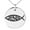 Black, variant on Stainless Steel Ichthus Jesus Fish Symbol Engraved Small Medallion Circle Charm Pendant Necklace