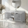 thumbnail image 2 of Vanity Art 60" Bathroom Vanity with Sink, Freestanding Storage Cabinet with Engineered Marble Top, Flip Down Tray, Drawer, and Shelve, 2 of 8