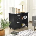 thumbnail image 2 of Costway 3-Drawer File Cabinet Mobile Lateral Cabinet Printer Stand Black, 2 of 10