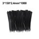 thumbnail image 2 of Bridas con cremallera para cables, 1000 piezas, bridas industriales de nailon con cremallera, bridas autoblocantes para el hogar, oficina, garaje, multipropósito, negro Adepaton CPB-US-DYP97-2, 2 of 5