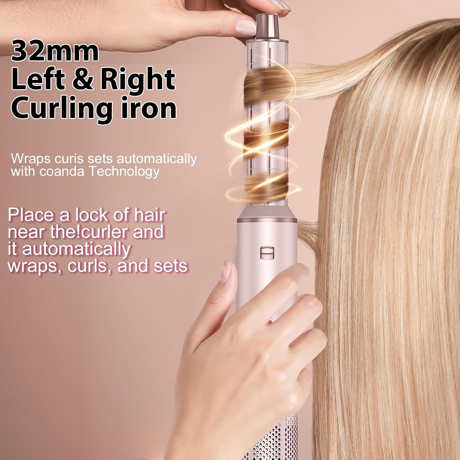 YSZZYSM Hair Dryer 5-in-1 Brush with Hot Air Curling & Negative Ion Technology - Versatile Styler for Drying, Curling, Straightening
