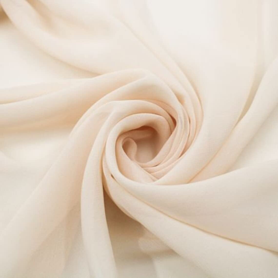 Chiffon (Hi Multi) White Width 58/60 Apparel Fabric