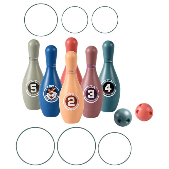 BESTYASH 1 Set Assorted Color Plastic Bowling Pins and for Enhancing Coordination and Motor Skill Development