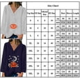 thumbnail image 2 of Camiseta de Manga Larga con Estampado de Calabaza YONGSHENG Mujer Cuello en V, 2 of 2