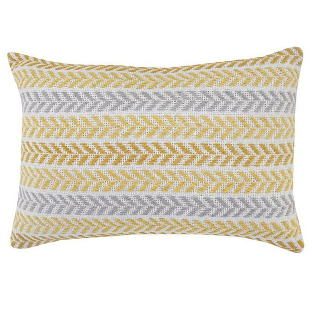 LR Resources PILLO07252YLWGOPL Coussin à Chevrons pour la Journée Ensoleillée - Rectangle