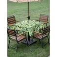 thumbnail image 3 of Outdoor Tablecloth with Umbrella Hole and Zipper, St. Patrick's Day Square Table Cloth 54x54 Inch Waterproof Tablecloth, Lucky Shamrocks Spring Country Leaves Picnic Table Cover for Patio Camping, 3 of 7