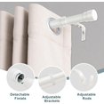 thumbnail image 3 of Gold Curtain Rod for Windows es Diameter Adjustable Heavy Duty Rod Modern Decorative Drapery Rods Easy Installation Telescoping Single Window Curtain Rods (Gold &#, 3 of 7