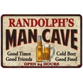 thumbnail image 1 of RANDOLPH'S Man Cave Metal Sign 8 x 12 Matte Finish Metal 108120011369, 1 of 1