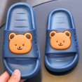 thumbnail image 2 of LNMQLPDBS Toddler Sandals Boys Children Cartoon Home Slippers Flat Anti Slip Soft Soles Indoor and Outdoor Bathroom Slipper Sandals for Boys and Girls Swim Shoes for Kids Blue 5.5-6 Years, 2 of 4