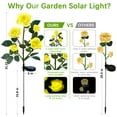 thumbnail image 6 of SHIKAN Solar Outdoor Lights Waterproof, Flower Stake Lights for Garden Decor, Pathway Lights for Lawn Backyard Walkway Patio Yard Decoration Landscape Lighting Auto on/off, Festival Gift Yellow Rose, 6 of 7