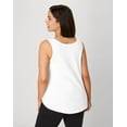 thumbnail image 2 of Hanes Just My Size Women’s Cotton Jersey Tank, Shirttail Hem (Plus ) White 4X, 2 of 5