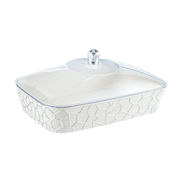 Elodie Plateau de Service Multipurose Rectangle Plateau de Collation pour Voyage Restaurant Fête 27.7cmx19cmx14cm