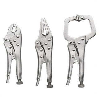 FASTPRO 4-Piece Locking Pliers Set With Heavy Duty Grip, 5, 7 and 10  Curved Jaw Locking Pliers, 6-1/2 Long Nose Locking Pliers Included, Vise  Grip