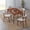 Cherry, variant on ACTU 5Pcs Wooden Dining Table Set with Upholstered Chairs, Cherry Color