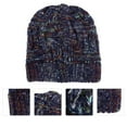 thumbnail image 4 of Raindrops Knitting Hat in Navy Blue for Lady with Warm Function and Simple Design 20x8.3in Size 1Pcs, 4 of 8
