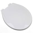 thumbnail image 1 of Siège de Toilette Design Contemporain Rond en Plastique à Fermeture Lente, Blanc, 1 of 1