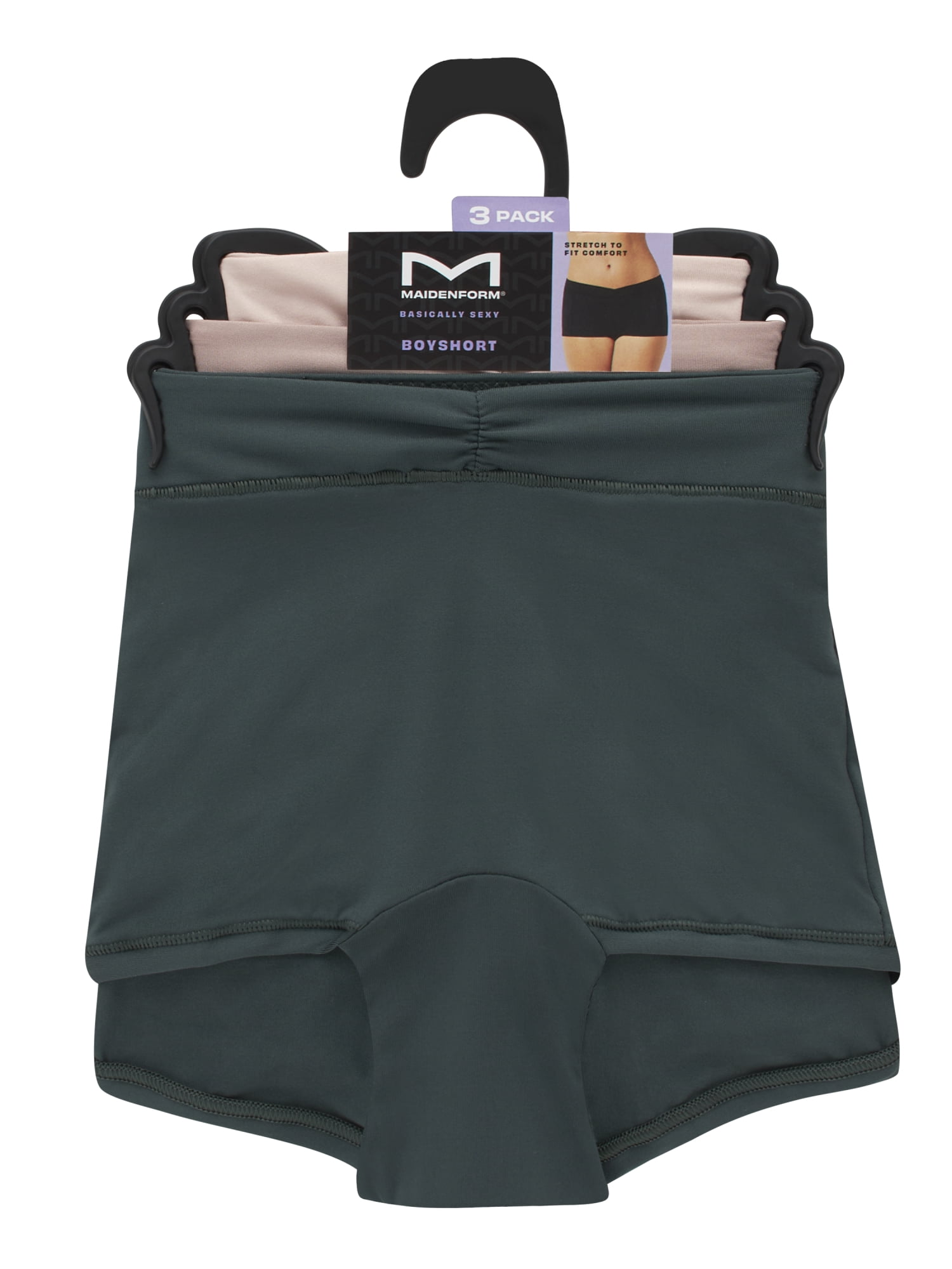 Maidenform M Stretch Microfiber Tailored Boyshort, 3 Pack