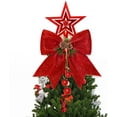 thumbnail image 5 of Waline 4pcs Christmas Red Wreaths Bows - 9.8 x 11.8in Glitter Sequin Bows Ties for Xmas Decoration, 5 of 7