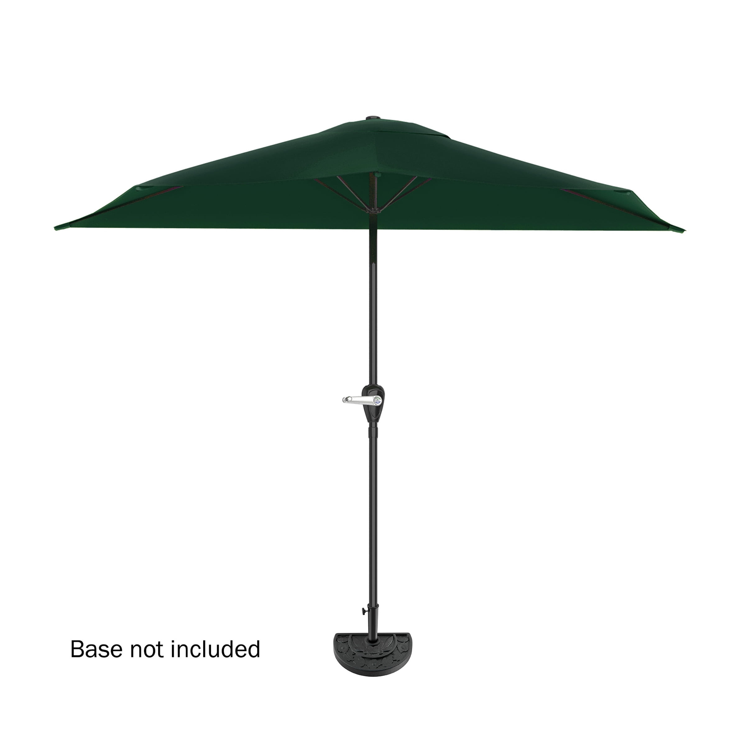 Pure Garden 9ft Half Umbrella for Balcony, Porch, or Deck, Hunter Green