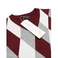 thumbnail image 6 of COOFANDY Mens Casual Slim Fit V-Neck Rhombus Business Knitwear Sweater Vest, 6 of 16