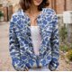 thumbnail image 2 of Jersey tipo cárdigan Akivide de punto con estampado floral de otoño para mujer, 2 of 2