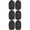 Black-3Pairs, variant on GEL Self-Adhesive Heel Pads, Hidden Half Size Inserts, Foot Pressure Relief Heel Cushions, 3 Pair
