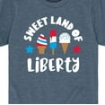 thumbnail image 3 of Instant Message - Sweet Land Of Liberty  - Toddler And Youth Short Sleeve Graphic T-Shirt, 3 of 6