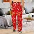 thumbnail image 6 of Halloween Christmas Pajama Pants Women Men Fuzzy Flannel Pjs Pants Pajama Bottom Couples Lounge Costume Gifts, 6 of 6