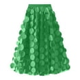 thumbnail image 4 of HXWCHs Heavywork A Line Skirt Flowy Chiffon Polka Dot High Waist Elegant Layered Ruffle Design Casual Party Wear L GN2, 4 of 4