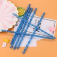 thumbnail image 2 of Rkxzt Straws Disposable Colorful Reusable Hard Plastic Stripe Drinking Straws Party Decoration, 2 of 5