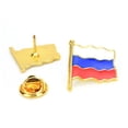 thumbnail image 2 of Rusia Bandera Símbolo Souvenir Ropa Gota Aceite Metal Pin, 2 of 4