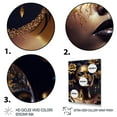 thumbnail image 3 of Designart Gold And Black Floral Woman V Canvas Wall Art, 3 of 5