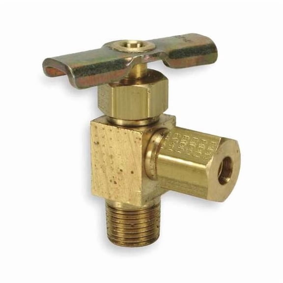 Eaton Weatherhead Needle Valve,Angled,Brass,1/4 x 3/8 In. A6860