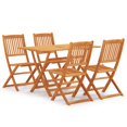 thumbnail image 1 of vidaXL 5 Piece Folding Outdoor Dining Set Solid Eucalyptus Wood, 1 of 5