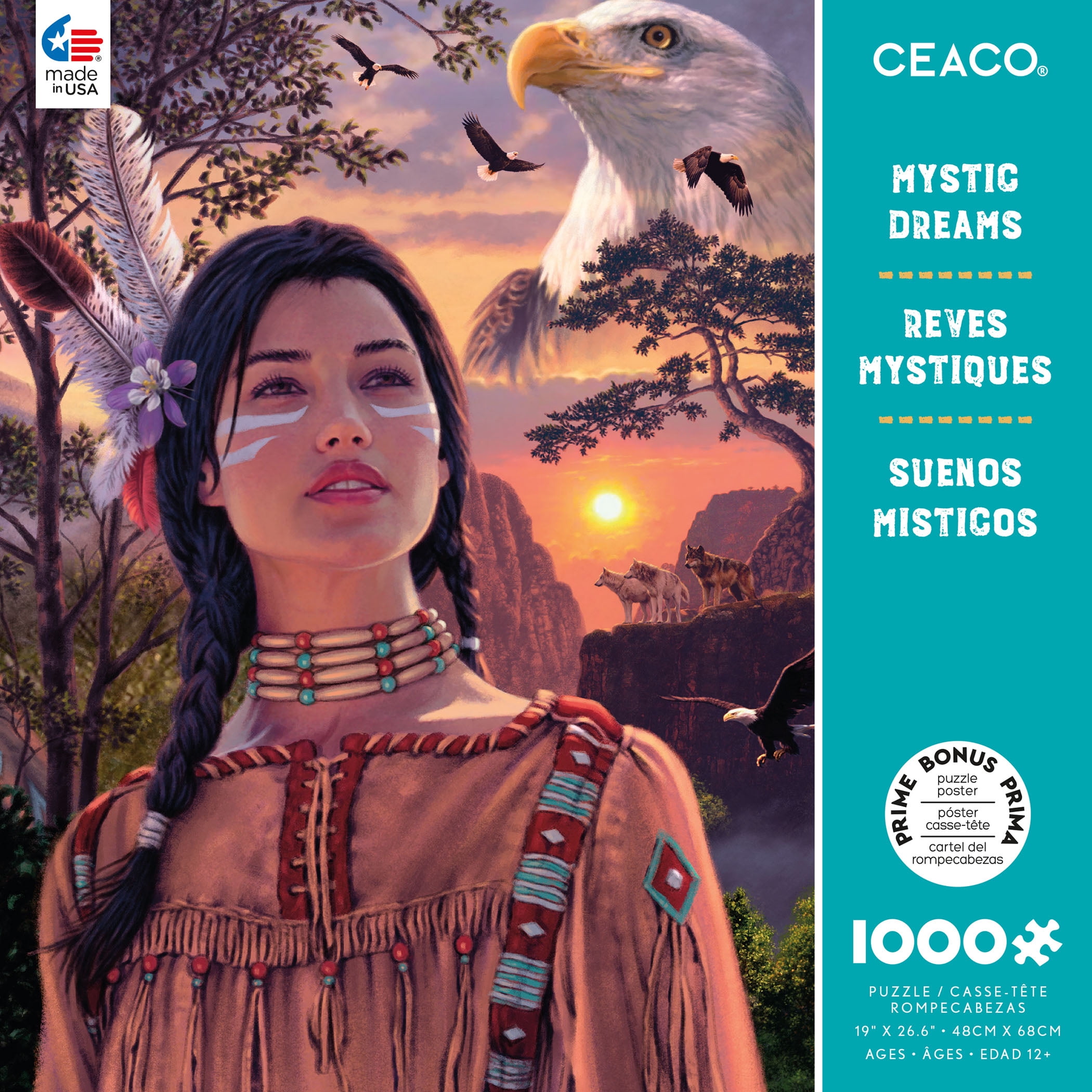 Ceaco 1000-Piece Native American Mystic Dreams Interlocking Jigsaw Puzzle