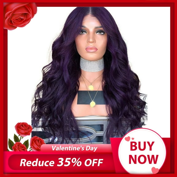 DOPI Brazilian Virgin Hair Full Lace Cap Band Human Hair Wigs For Black Women 70CM Natural Purple Party Wig Female Long Curly Hair Fashion Synthetic Wig