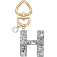thumbnail image 1 of HUGFEGWE Alphabet Initial Letter Keychain, Cute Heart Crystal Keychains Car Keyring Letter H Pendant Charm Key Chain for Key Wallet Purse Handbag Backpack, Silver UA824-2027, 1 of 7