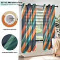thumbnail image 3 of Yayeee Window Curtains Light Filtering 63"x42" Grommet Panel Pair Home Living Room Decor, Retro Stripes, 3 of 7