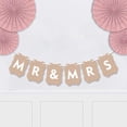 thumbnail image 2 of Inkdotpot Mr & Mrs?Kraft Pre Strung Bunting Photo Booth Props Sign Party Decoration DIY Wedding Banner, 2 of 8