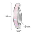 thumbnail image 2 of ZS 16G 925 Sterling Silver Reverse Curved Belly Rings Opal Navel Piercing Simple Belly Button Ring, 2 of 4