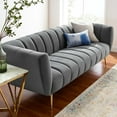 thumbnail image 2 of Modway Favour Channel Tufted Performance Velvet Sofa, Multiple Colors, 2 of 8